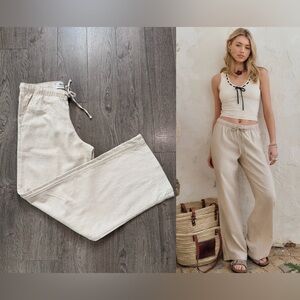 Hollister Ella Adjustable Linen Wide Leg Pants in Tall(perfect for vacation! 🌴)